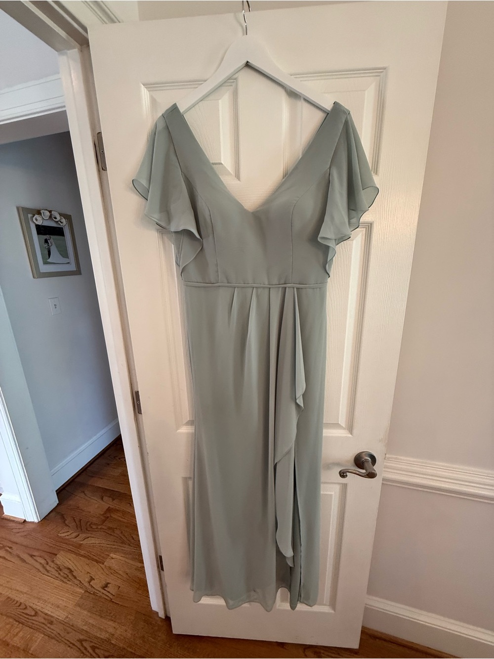 David’s Bridal Flutter Sleeve Chiffon